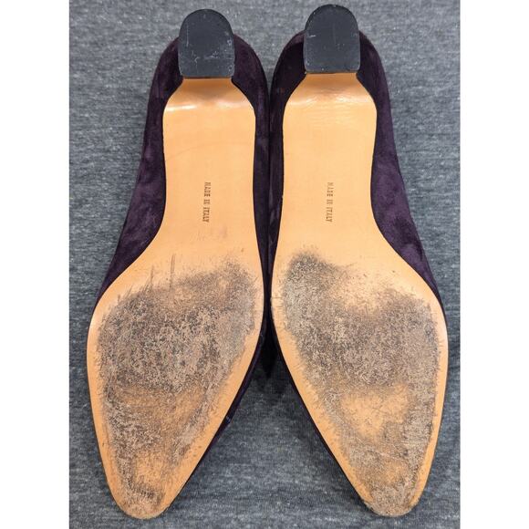 FERRAGAMO Womens Pumps - Purple, Suede Leather, Heels, Florence Italy, Size 8 - Picture 8 of 8